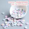 10g Pack of Flat Acrylic Alphabet Beads for DIY Children's Beading and Jewelry Keychain Accessories