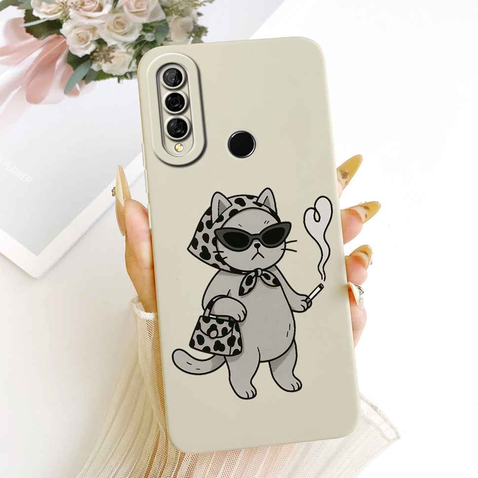 Cute Cartoon Cover For Huawei P30 lite Case 6.15" P30lite Soft Silicone Phone Case For Huawei Nova 4e Nova4e Matte Back Cover
