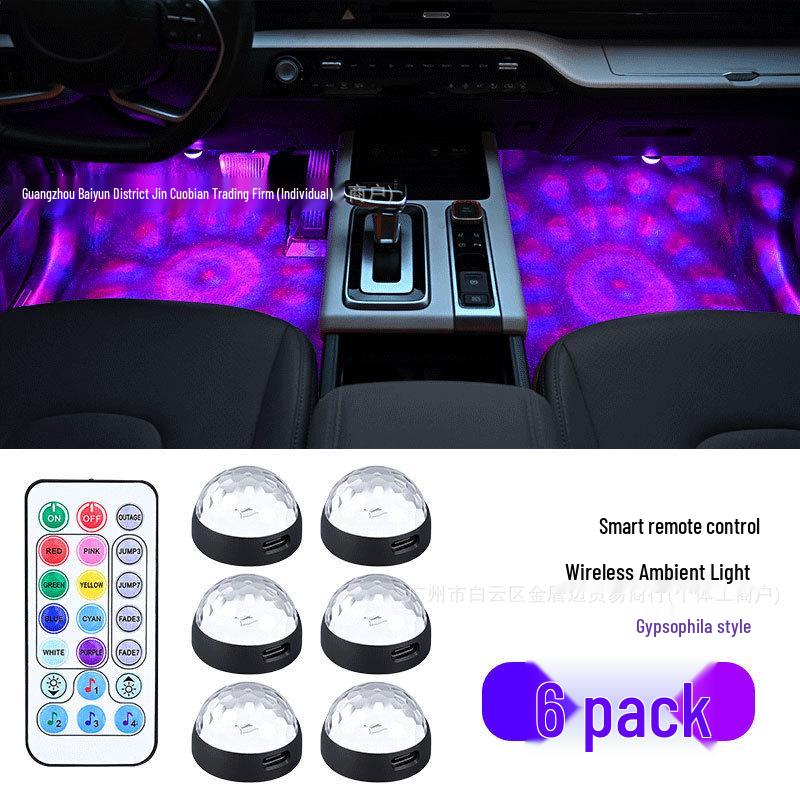 Car USB LED Starlight Interior Atmosphere Light with Remote Control