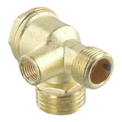 Zinc Alloy Air Compressor Check Valve 3-Port Central Pneumatic Connector Tool Male Threaded Valves Thread High Quality 10mm 20mm