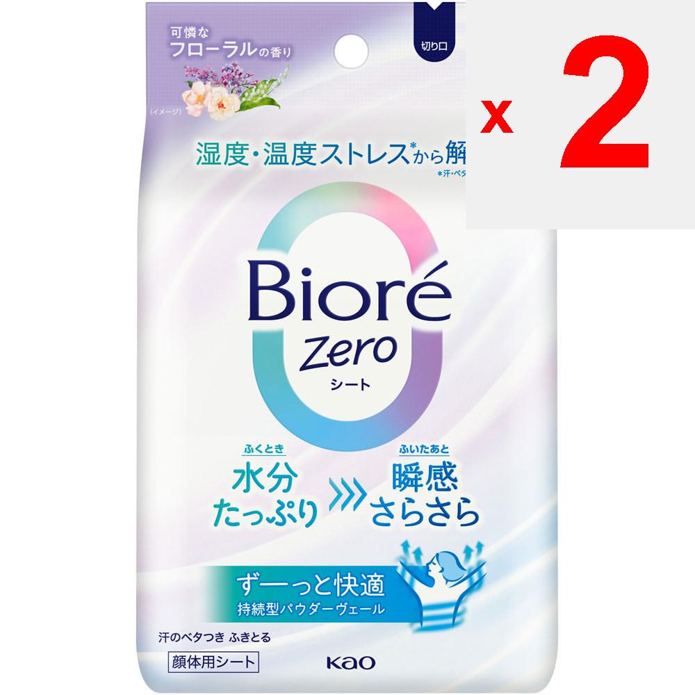 KAO Biore Zero Sheet Pretty Floral Scent 20 Sheets Body Sheet Body Sheet To Use: Take Out the Sheet and Wipe Your Skin. You Can Also Use It On Your Fa