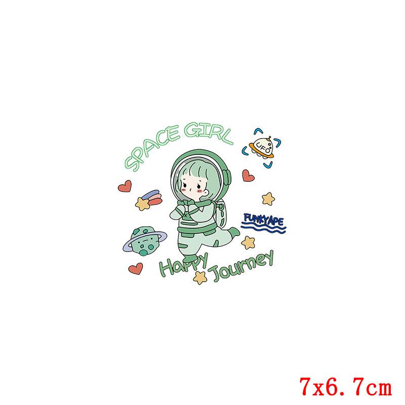 Letter Patch Cartoon Thermo Patches On Clothes Stripe Child Thermal Applique For T-Shirt Sticker Iron On Transfer For Clothing