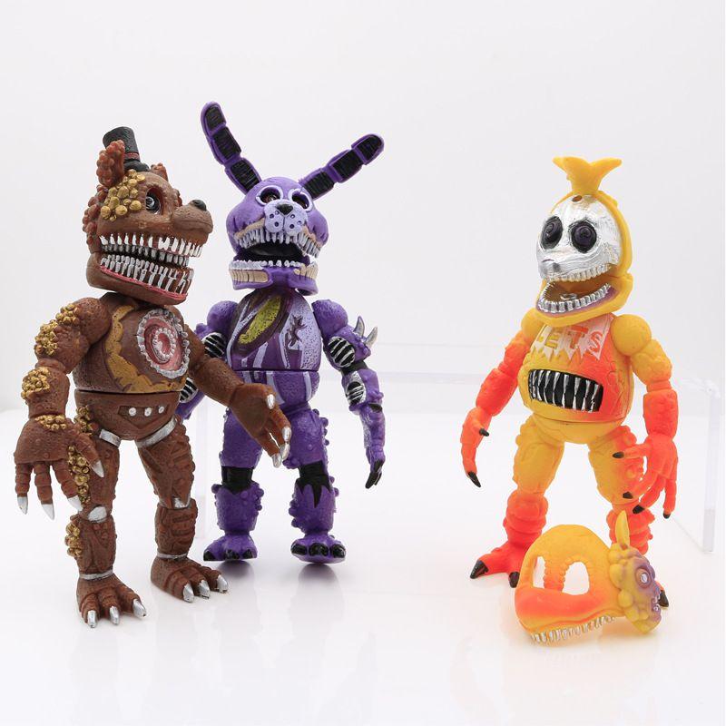 Vibrant 6pcs Fnaf Five Nights At Freddy's Light Up Action Figures For Kids