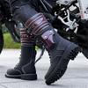 Męskie buty motocyklowe typu high top, niszowe, fajne, z designem klamry paska, dla rycerzy, męskie buty, retro brytyjskie buty robocze, Botas Hombre