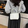 Vegetable basket bag New simple and fashionable portable shoulder bag Solid color casual messenger bag Small square bag