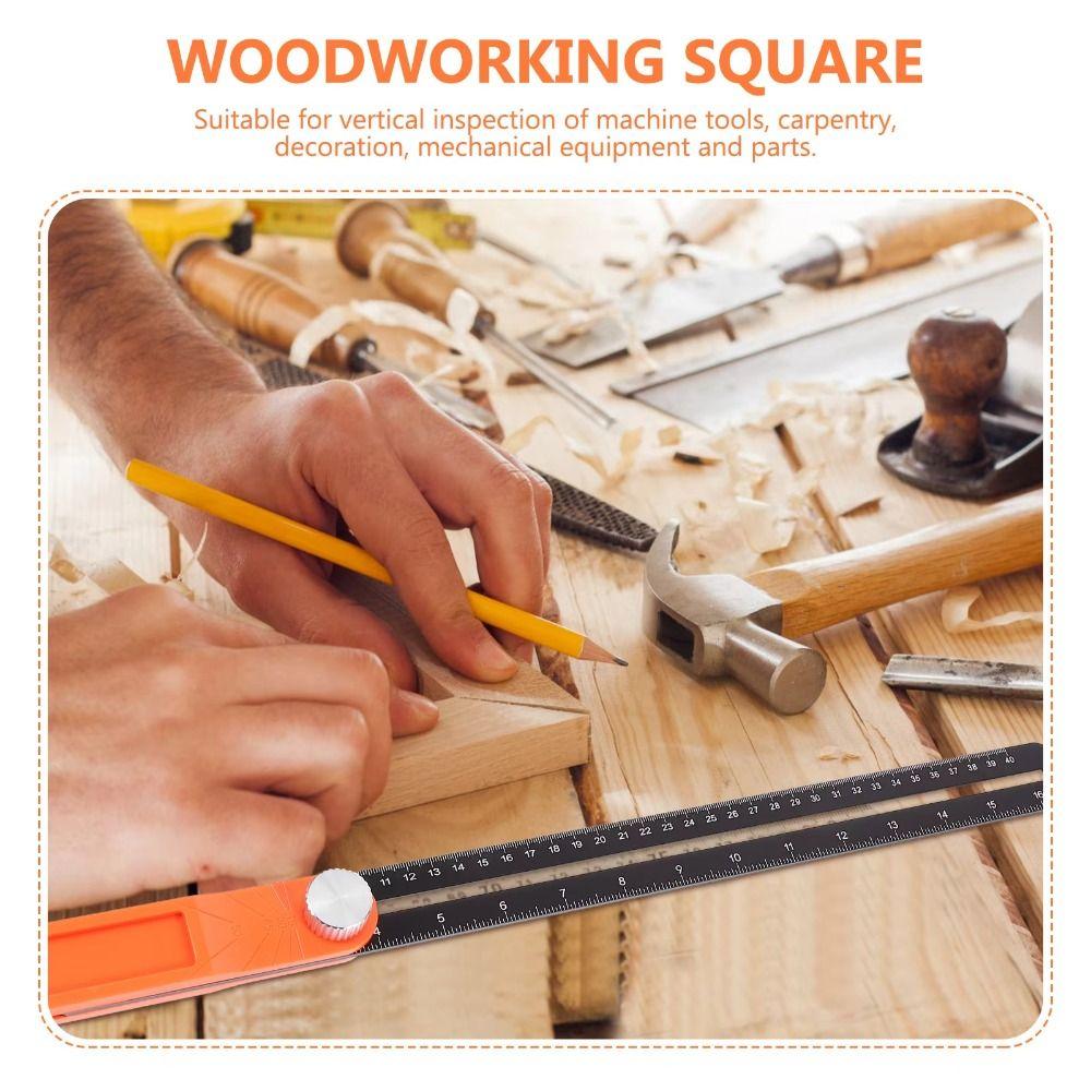 High Precision Measuring Tool Adjustable Right Angle Ruler Angle Marking Angle Ruler Woodworking