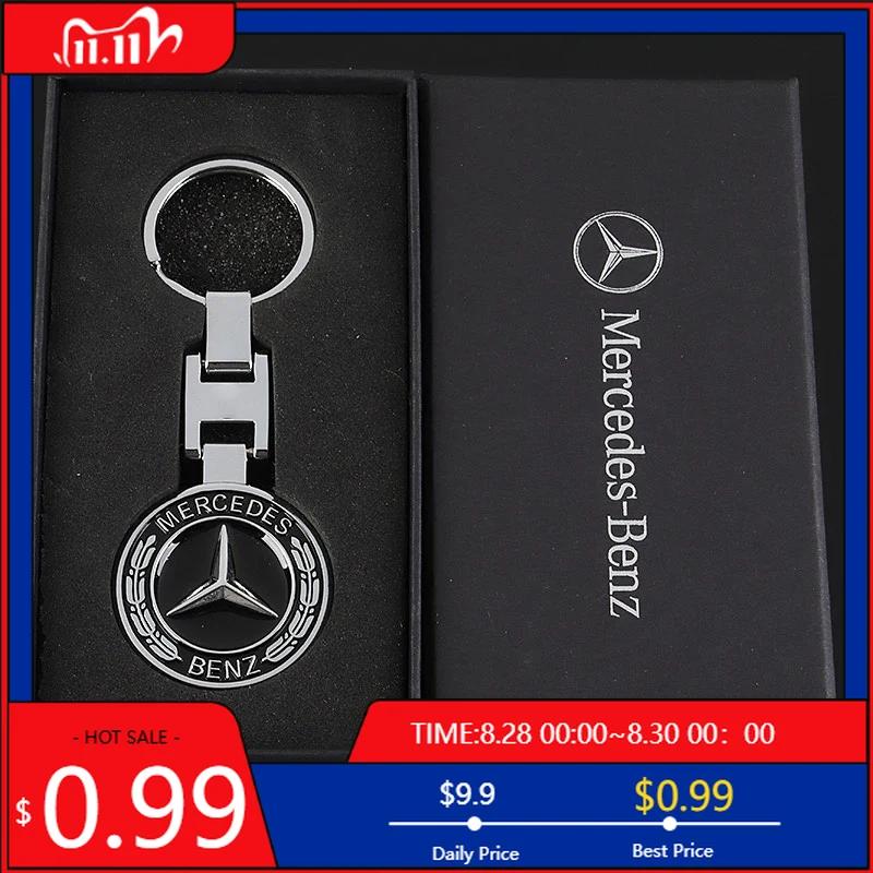 GLC GLB Car Styling Emblem Metal Keychain Key Ring Accessories For Mercedes Benz AMG W203 W206 W220 W205 W211 W212 W201 W210 W1