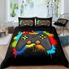 Gamer Bedding Sets for Boys Gaming Duvet Cover Set Video Games Comforter Cover Play Designs Bed Set with Pillowcase