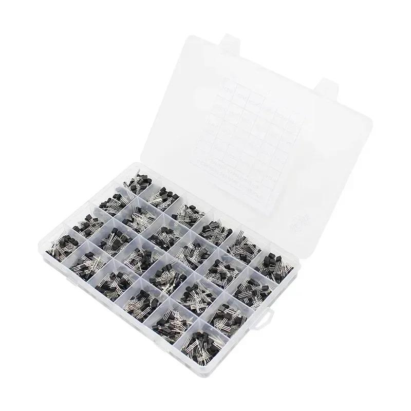 200/480/840/900PCS Transistors Set BC327 BC337 BC547 BC548 BC549 2N2222 3906 3904 5401 C945 A1015 S8050 NPN PNP Electronics Kit