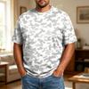 Camiseta Informal Transpirable Cómoda de Manga Corta con Cuello Redondo para Hombre Talla Grande Tejido Suave Top de Verano