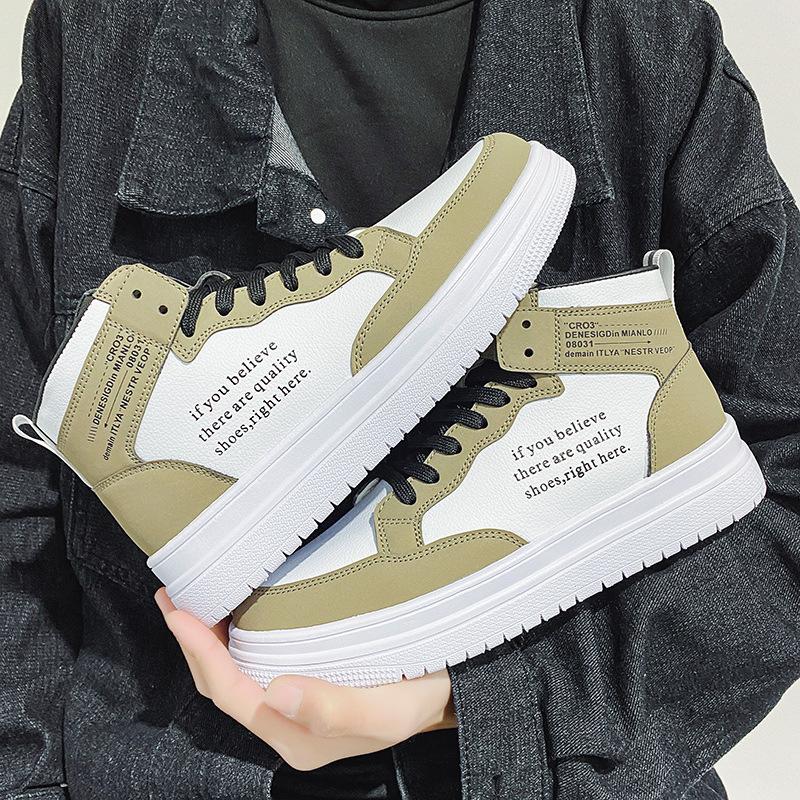 Medium and High-top Men's Shoes, Casual Guochao Board Shoes, Niche Original Sports, Versatile for Young Students