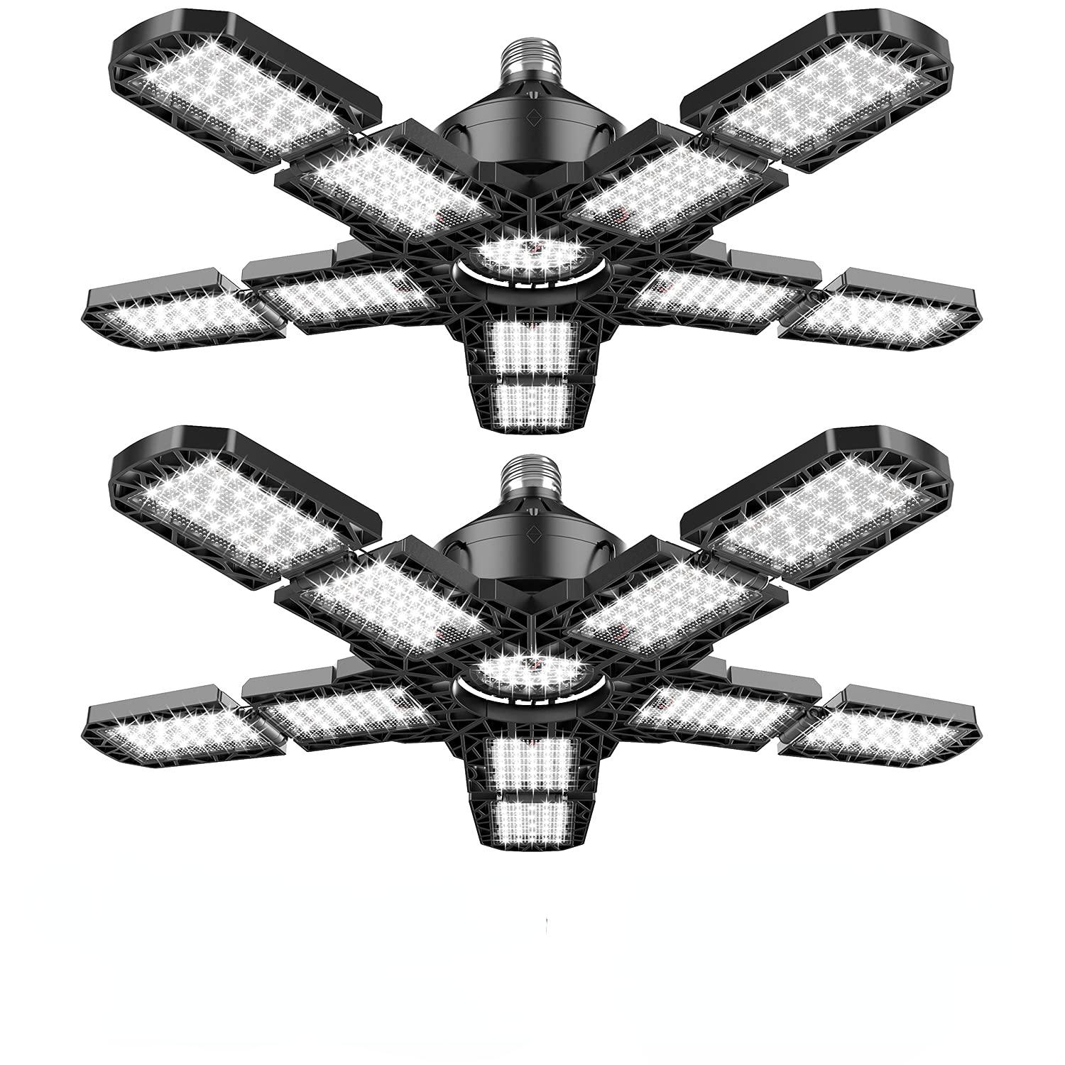 

2/4 шт. регулируемые 10 +1 панели деформируемые гаражные светильники 18000 лм E26/E27 светодиодные лампы потолочное освещение для чердачного склада ночник