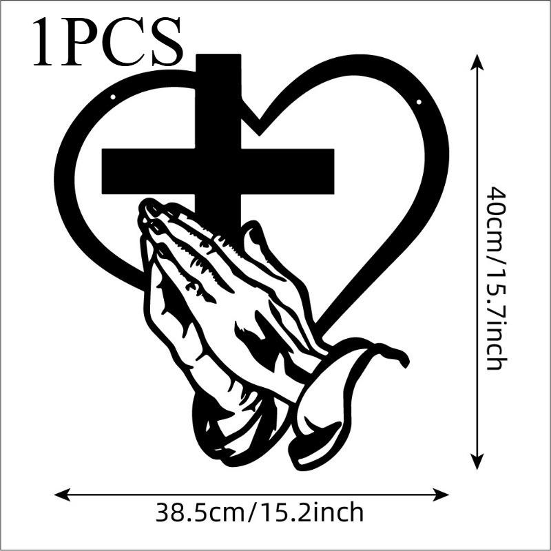 1/2pcs Iron Crafts Home Wall Decoration Pendants Holiday Decoration Pendants Cross Pendants Suitable for Home Decoration Use