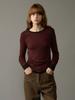 NOEUD Wool Tencel Round Tee (Wine)
