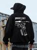 New Autumn and Winter Gun Pattern Printed Sweatshirt for Men Outdoor Jogging Pullover, Fashionable Street Casual Hoodie S-3XL