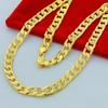 Gold Filled 10mm 50-75cm Men Figaro Hip Hop Gold Necklace Chains Male Boys High Quality Jewelry Gift