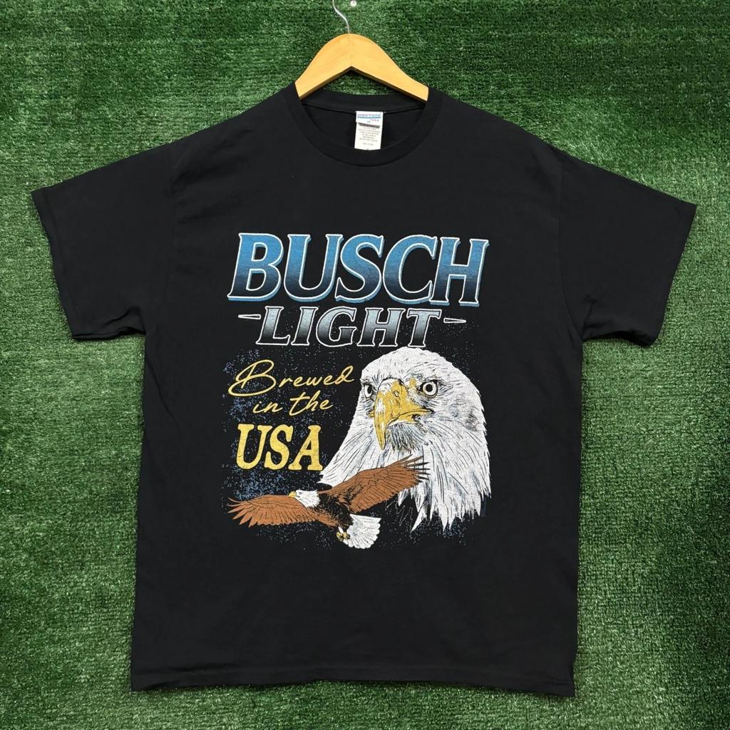 Junk Food X Busch Light Brewed In the USA T-shirt Size Medium