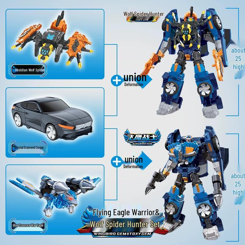Kabo Car God: Rescue League Transformer Firefighting & Medical Robot Toy Set for Boys