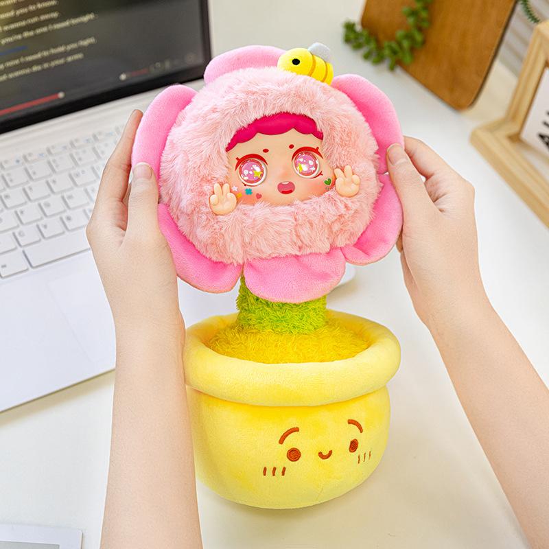 Happy Farm Orange Plush Potted Plant Cherry Desk Pendulum for Girlfriend Birthday Gift Desk Pineapple