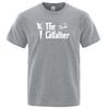 The Catfather Cat Cool Printing Man Tshirt Casual Comfortable T-Shirt Fashion Vintage Tee Shirts Oversized Casual T Shirts Men's