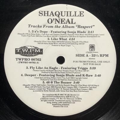 12inch Record SHAQUILLE O'NEAL - Tracks From The Album "Respect" TWPRO00762 T.W.IsM. Record 1998 US Rap & Hip-Hop/R&B Used