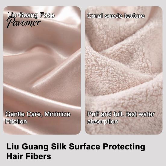 Hair Drying Towel Wrap Satin Microfiber Wrap, Dual Sided Fast Turban for Long Shower, Spa, Sleeping, Ultra Absorbent All Types