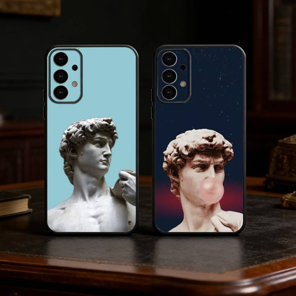 Art Aesthetic David Eyes phone Case For Samsung S25,24,21,22,23,30,Ultra,20,Plus,Fe,Lite,Note Soft Black Cover