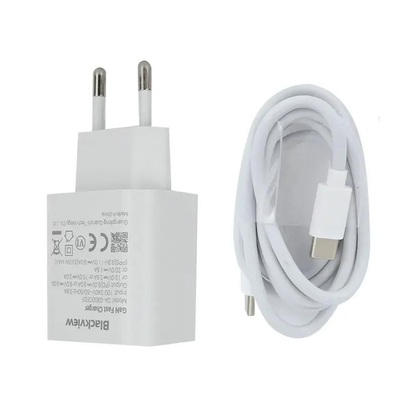 Originální Pro Blackview BV8800 BL8800 BL8800pro BV7100 Oscal S80 BL5000 EU Zástrčka 33W Cestovní Rychlonabíječka Konektor Typ C Kabel