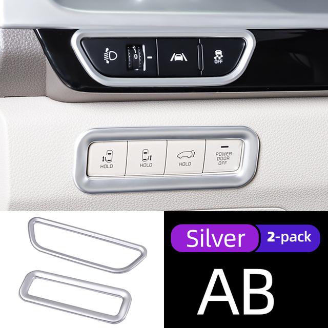For Kia Carnival Sedona KA4     Car Headlight Adjust Switch Frame Cover Auto Central Control Switch Trim Sticker