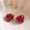Rhinestone Chinese New Year Earrings Fashion Jewelry Red Drop Earrings  Wedding