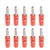 Convenient Red and Black 4mm Banana Plugs for Speaker Equipment (10pcs)