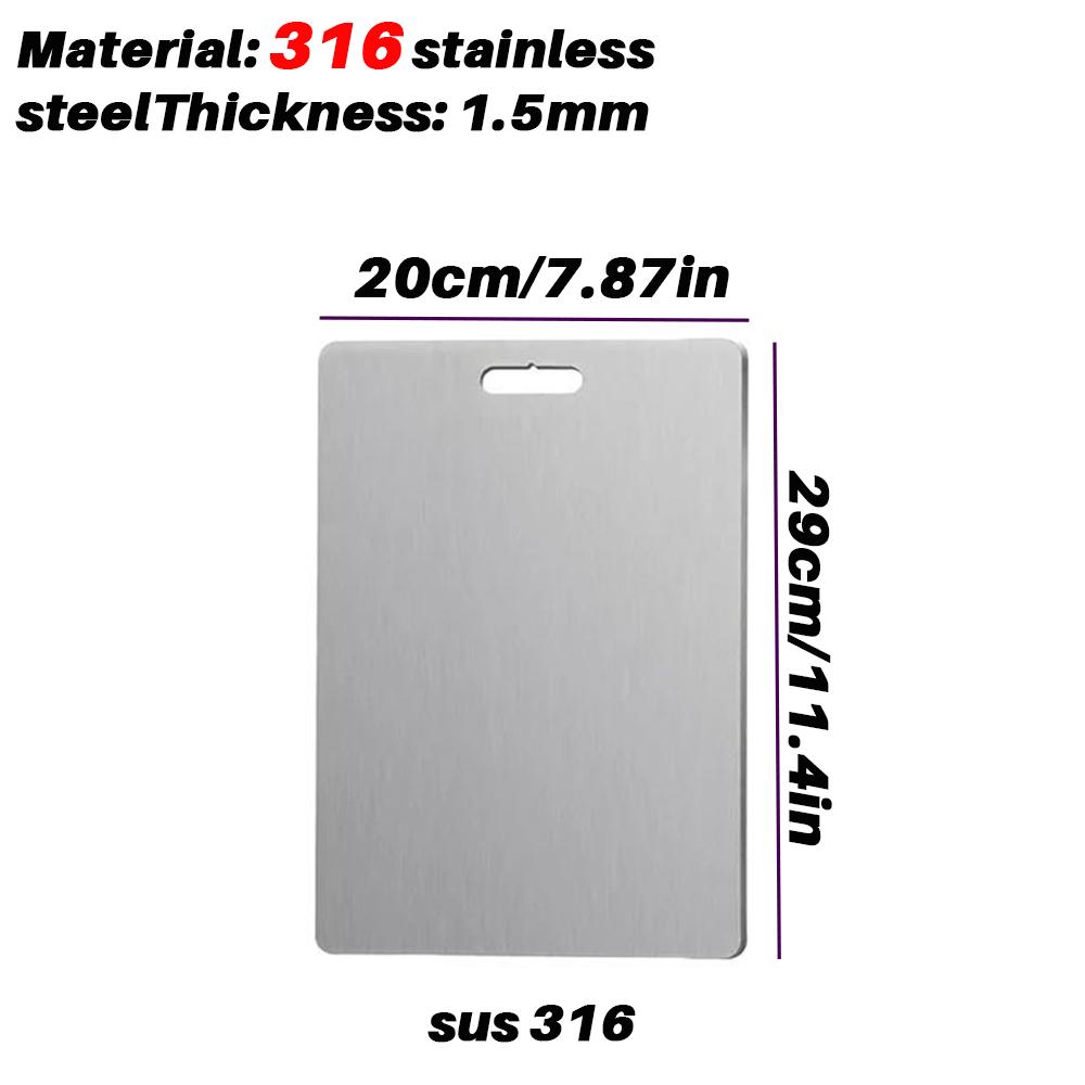 New Stainless Steel Cutting Board, Multiple Materials, for Kitchen, Home, Camping, Parties, and Barbecues, Usable On Both Sides