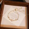 Micro-inlaid Zircon Flower Bracelet Women's Bracelet Pull-out Adjustable Jewelry