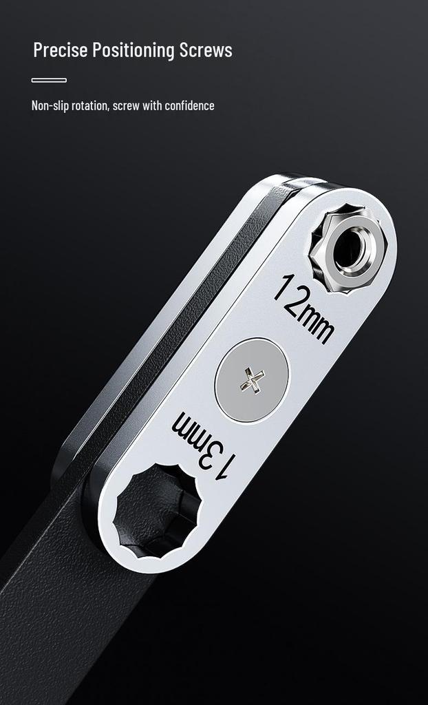 8-in-1 Dual-Use Rotatable Wrench: Open & Box-End Multifunction Auto Repair Tool