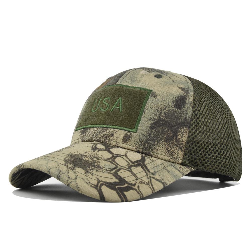 

High Quality Adjustable Snapback Mesh Baseball Cap For Fashion Outdoor Sports Breathable Sun Protection Hat Camouflage Tactics 54-60cm