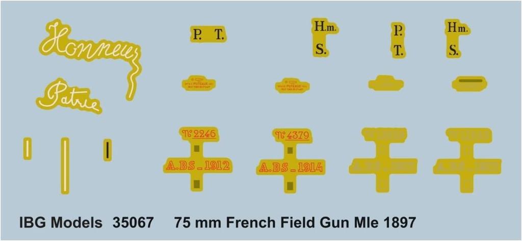 IBG 1/35 French 75mm Schneider M.1897 Field Gun, World War I Type, Plastic Model Kit PB35067