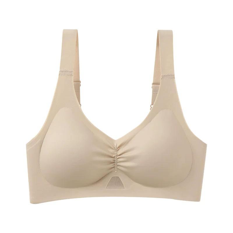 Underwear Women's Gathering Bra Side Breasts Anti Sagging Non Marking Bra Adjustable Sports Bra
