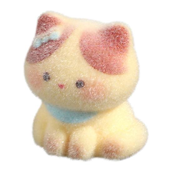 

2Pcs Cat Figurines Resin Flocking Mini Cute Cat Decor for Car Dashboard Office Desk Bedroom Kitchen Countertop Accessories F