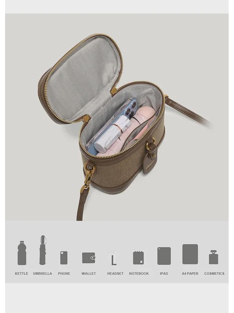 Modna damska płócienna torebka retro typu box na lato 2024: Luksusowa torebka na ramię crossbody