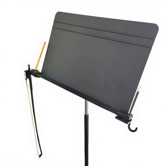 Müzik Standı için Keman Viyola Çello Bas Yay Tutucu Katlanır Klips Yay Kancası Kalemlikli Düzenleyici Orkestra Aksesuarı