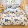 Warm Snowflake Fleece Four-piece Set, Double-sided Fleece Thickened Milk Fleece Bed Sheet Three-piece Set