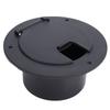   Round Electric Cable Cover Snap Lock Door, High Grade ABS Material, Easy Installation, Neat Look, 3-1Celsius2in Interface RV Trailer Black, For Outd