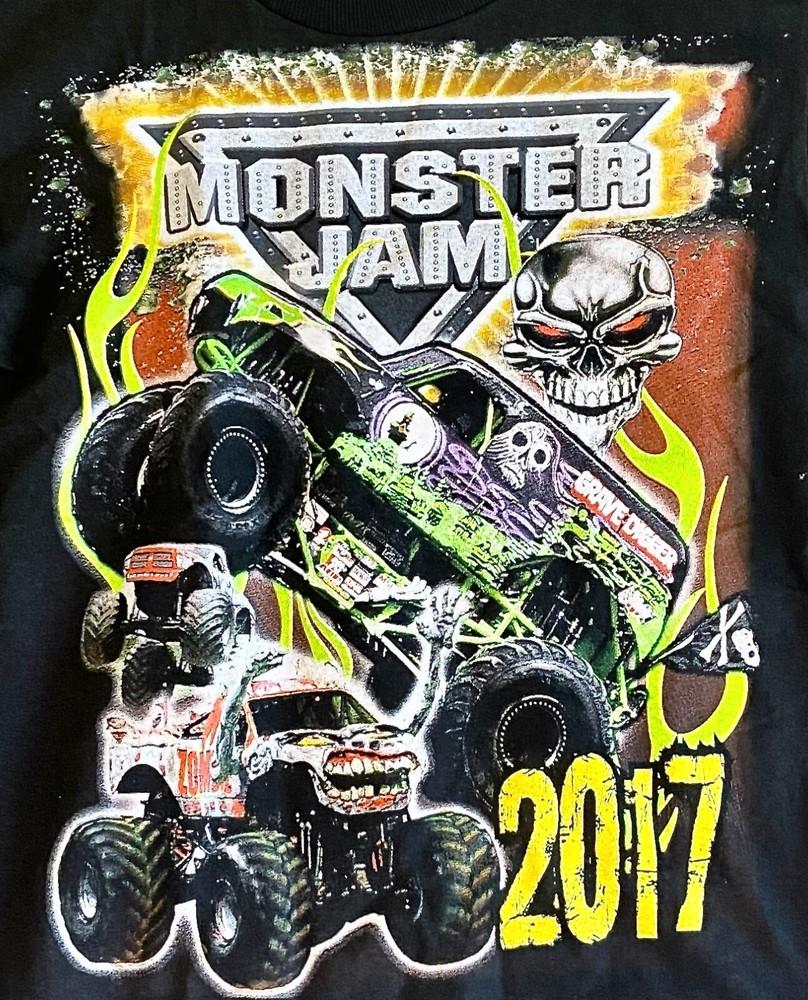 Grave Digger Monster Truck Monster Jam 2017 T Shirt Mens Large T Shirt Unisex T-Shirt XXL