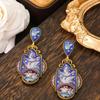Vintage Messenger Swan Earrings Elegant Niche And Light Luxury Court-Style Earrings Enamel Painted Jewelry Gift For Women