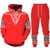 Afrikanischer Dashiki-Hoodie/Anzug für Herren, lässig, 3D-gedruckt, Ethno-Stil, Sweatshirt, Hose, Set für Herren/Damen, Folk-Custom Streetwear-Trainingsanzug