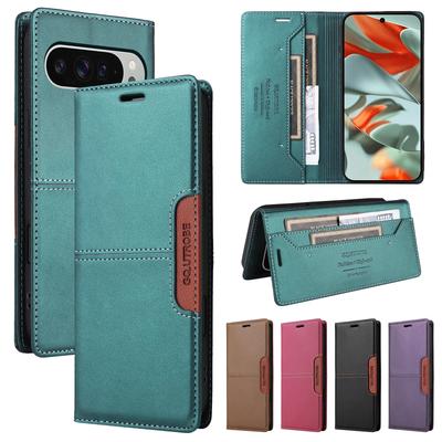 Étui de téléphone en cuir d'affaires pour Google Pixel 9 8 7 Pro 9Pro XL 8A 7A Luxe Magnétique à Rabat Livre Portefeuille Fente pour Carte Housse en Silicone