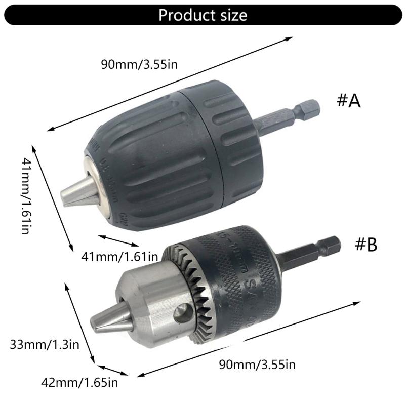 Quick Changing Drill Chucks Adapter Converter with Hexagonal 10mm Shank for Power Tool High Strength ABS Construction