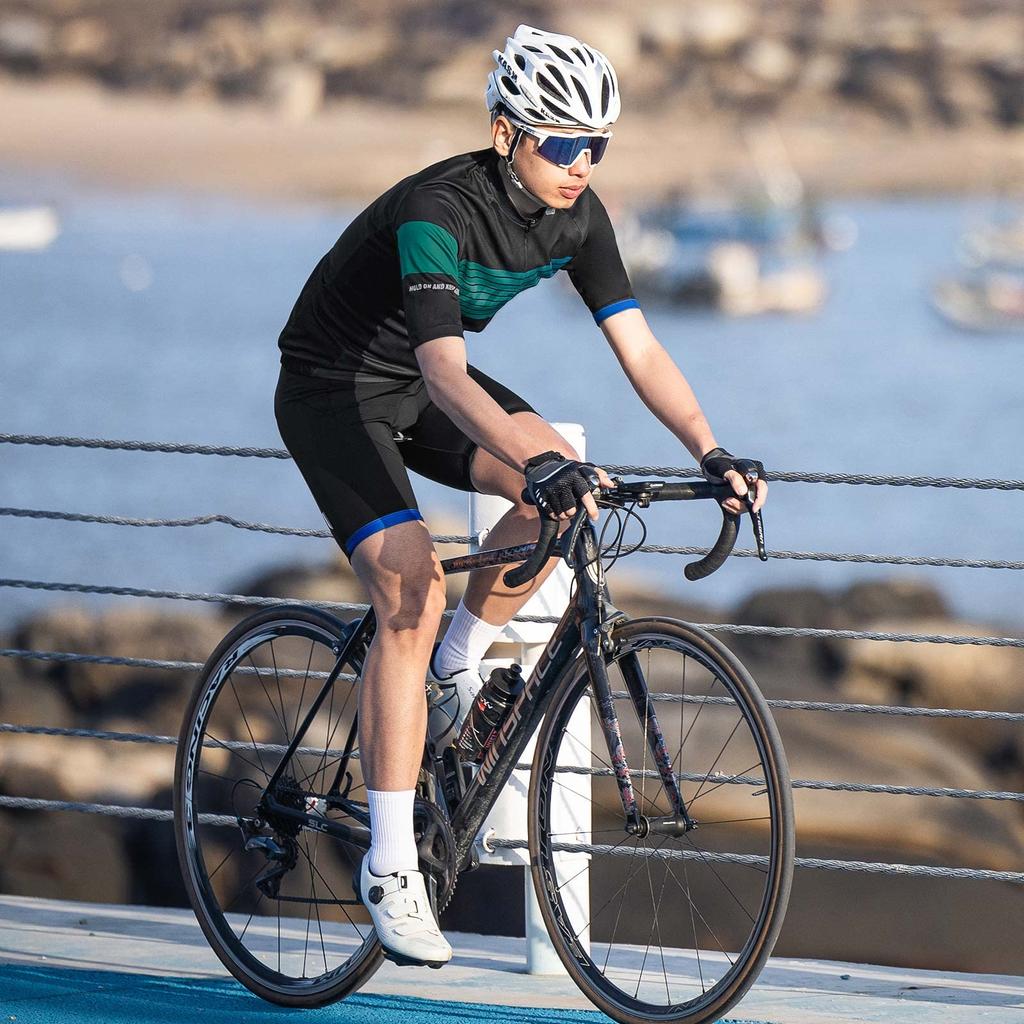 DIFOS Short Sleeve Cycling Jersey Top and Cycling Size S Men's Set, Bottoms, Spring/Summer Wear, Reflective, Non-Slip, Elastic, Sweat-Wicking,