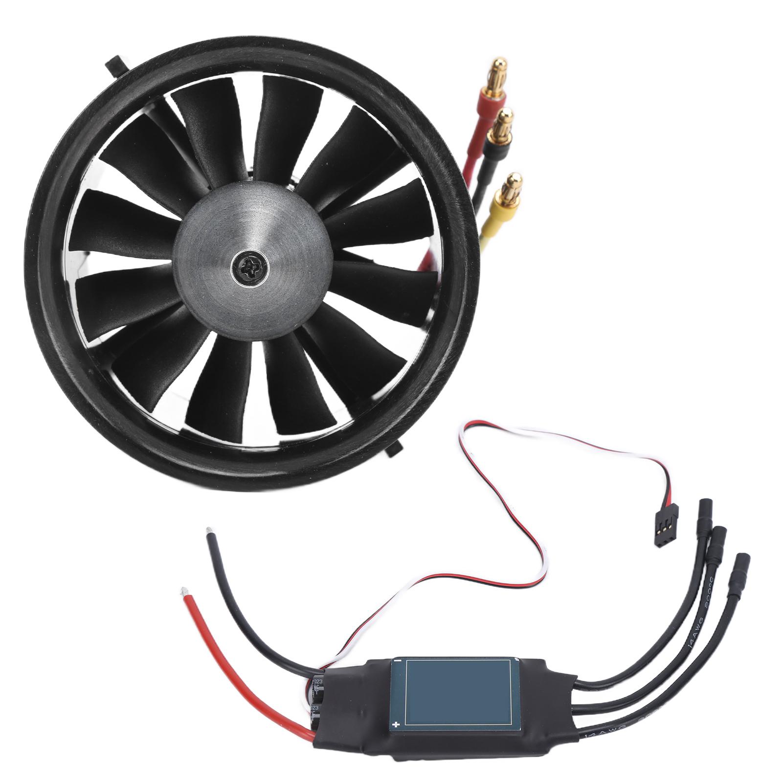 

70mm Electronic Ducted Fan 12 Blades EDF with 2827 KV1800 60A Brushless ESC for RC Drone