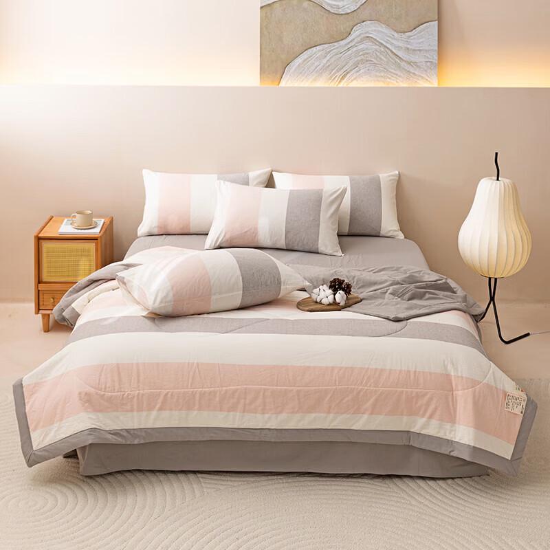 Belle Anna All-cotton Yarn-Dyed Washed Summer Quilt Set